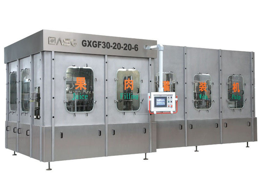 PET Bottles 18000BPH Volumetric Liquid Filling Machine For Pulp / Fibers Juice
